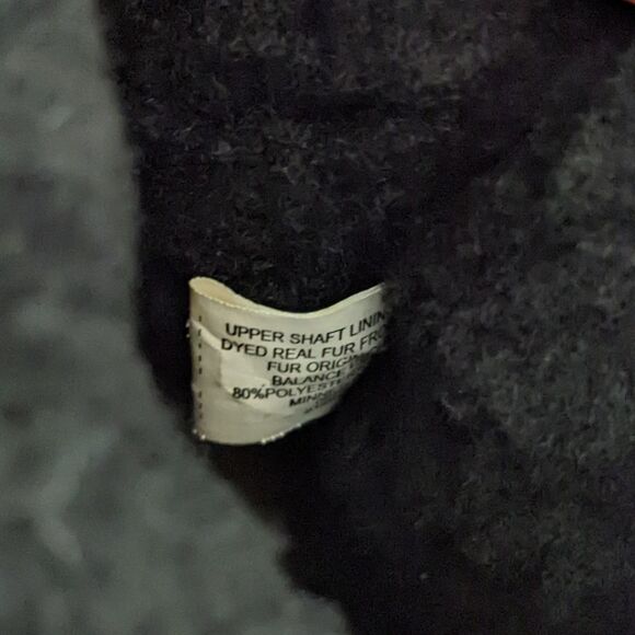 Minnetonka Black Suede Shearling Lined Boots 8 - Picture 9 of 10